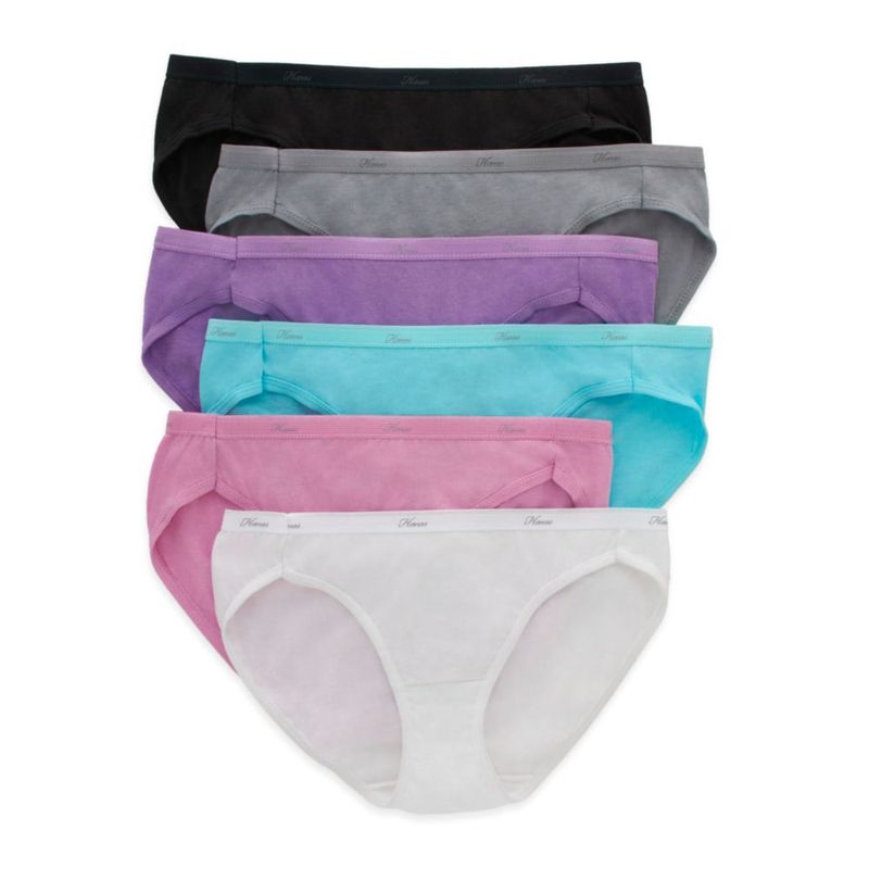 Bikini Hanes talla 8/XL pack de 6 colores surtidos
