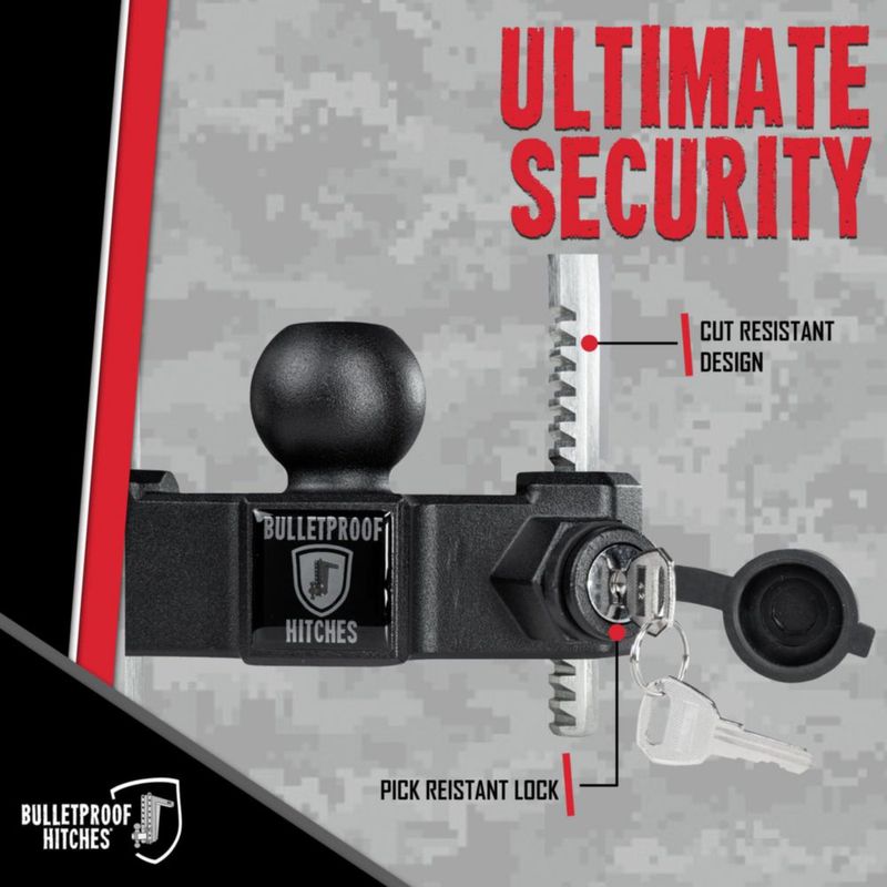 Candado para Acoplador de Remolque BulletProof Hitches de Acero 1/2"