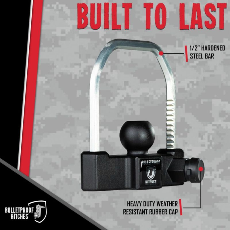 Candado para Acoplador de Remolque BulletProof Hitches de Acero 1/2"