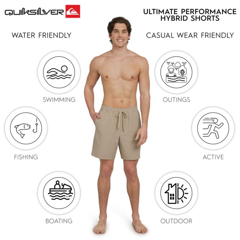 Shorts Quiksilver Corte Regular color topo talla grande