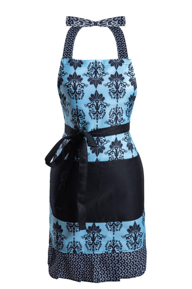 Delantal Alex Virtue Vintage con Estampado Floral y Bolsillo