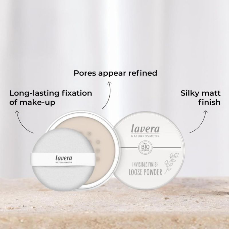 Polvo suelto lavera Invisible Finish 12 g Transparente Vegano