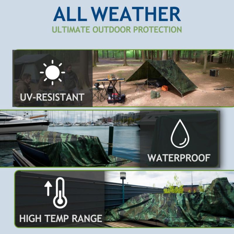 LONA SUNLITAP 49x61 m Camuflaje 5 mil Impermeable