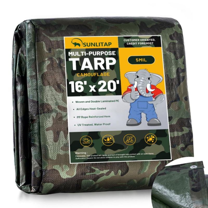 LONA SUNLITAP 49x61 m Camuflaje 5 mil Impermeable