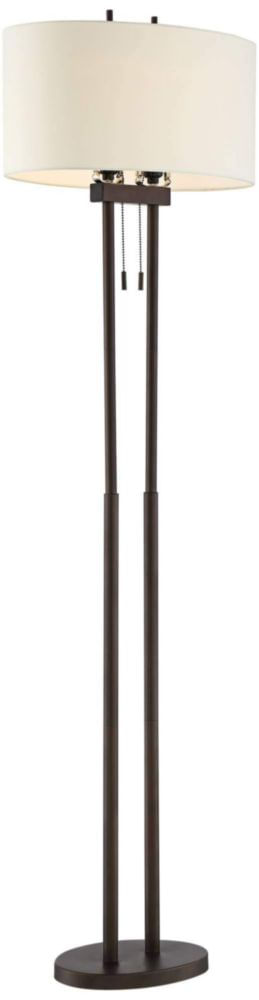 Lámpara de pie Franklin Iron Works 157 cm bronce cadena de tirón