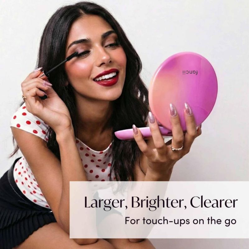 Espejo de Maquillaje Fancii 13 cm LED 10x/1x Recargable