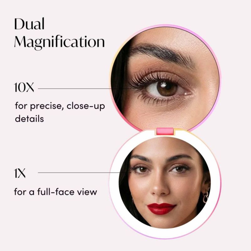 Espejo de Maquillaje Fancii 13 cm LED 10x/1x Recargable