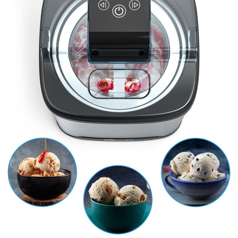 Máquina de Helado KECOOLKE de 2 cuartos eléctrica para encimera