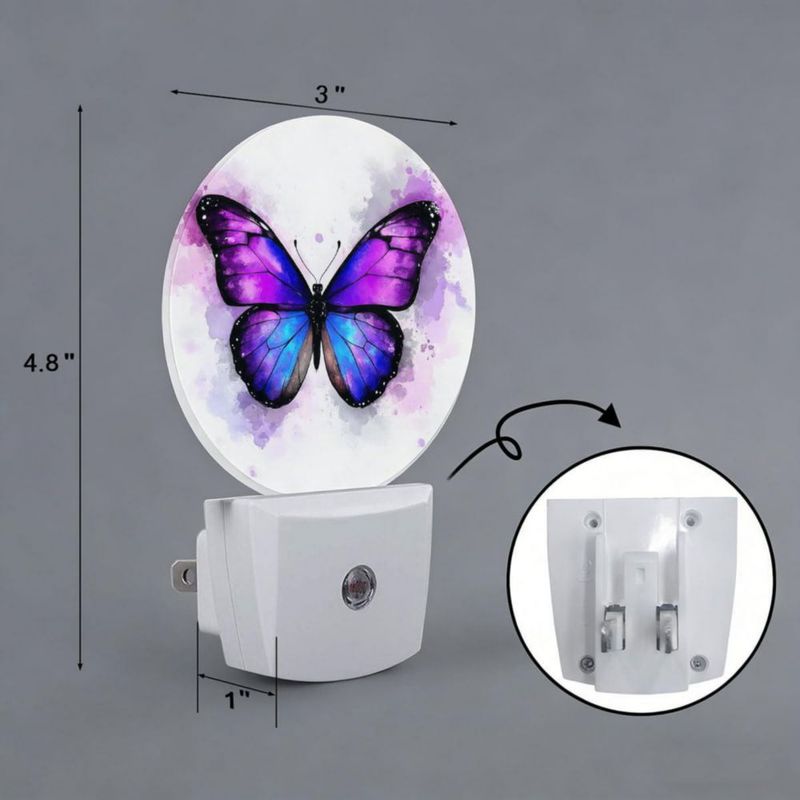 Lámpara Vanphai Luz Nocturna Mariposa 75 cm Morada