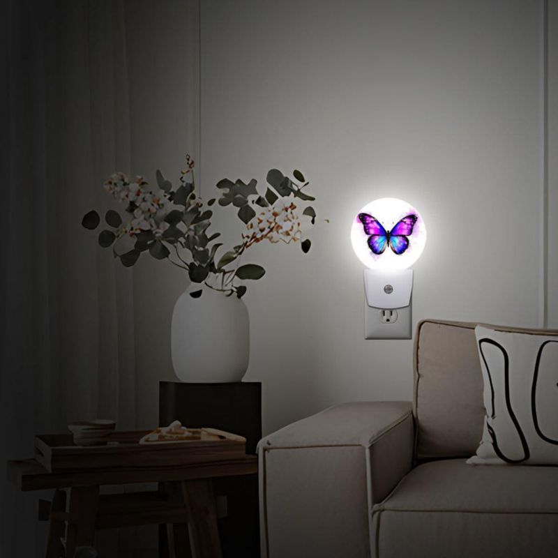 Lámpara Vanphai Luz Nocturna Mariposa 75 cm Morada