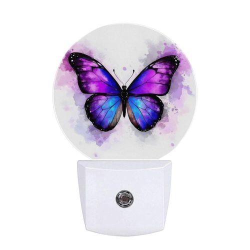 Lámpara Vanphai Luz Nocturna Mariposa 75 cm Morada