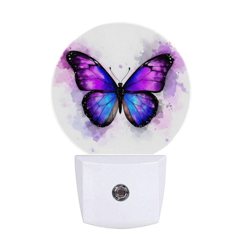 Lámpara Vanphai Luz Nocturna Mariposa 75 cm Morada