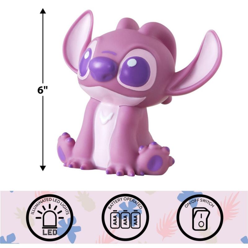 Lámpara LED nocturna Idea Nuova Stitch Angel de 15 cm