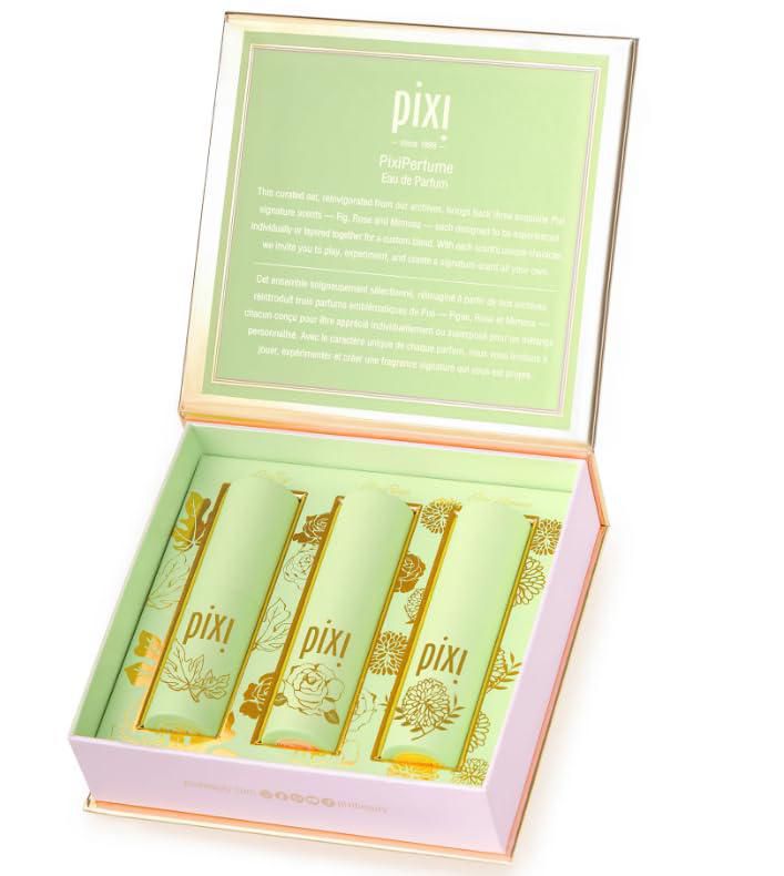 Set de Regalo de Perfumes Pixi 3×15 ml Rosa Higo y Mimosa