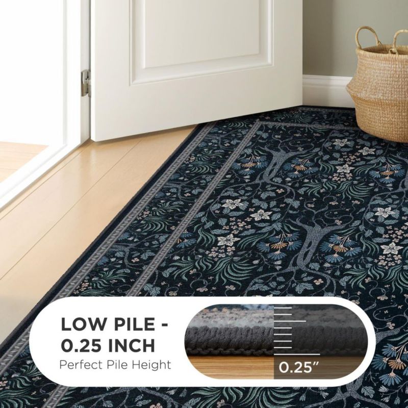 Alfombra de Área Joydeco 137x178 cm Boho Floral Lavable