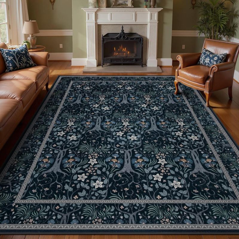 Alfombra de Área Joydeco 137x178 cm Boho Floral Lavable