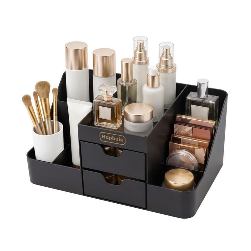 Organizador Hapbuie Negro con Cajones 30x19x14 cm