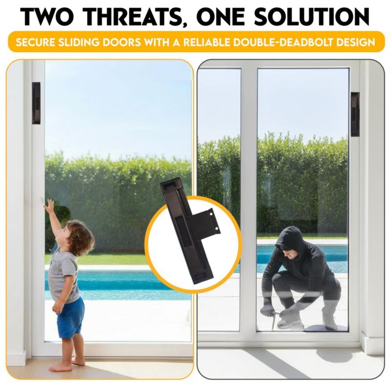 Cerradura para Puertas Correderas TOUGHBOLT Doble Cerrojo (2 unidades)