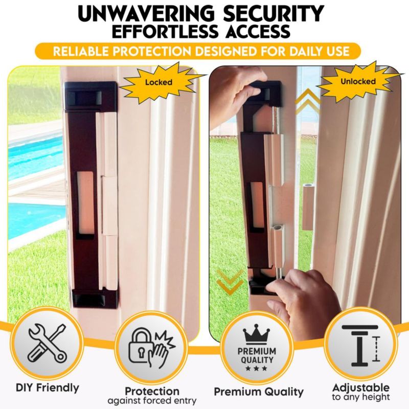 Cerradura para Puertas Correderas TOUGHBOLT Doble Cerrojo (2 unidades)