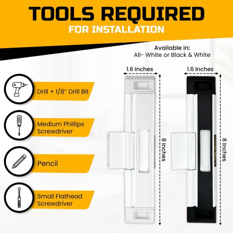 Cerradura para Puertas Correderas TOUGHBOLT Doble Cerrojo (2 unidades)