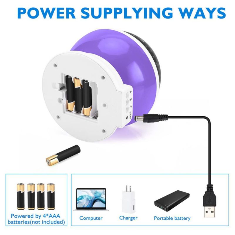 Luz nocturna RICTLY rotación 360° con 4 LED y cable USB