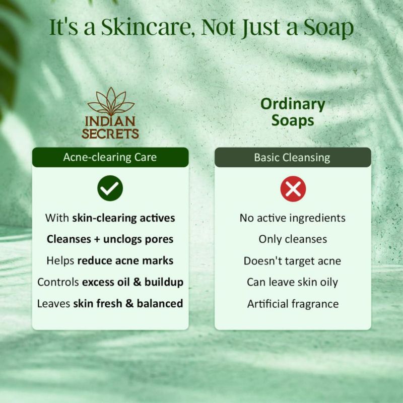Jabón Exfoliante INDIAN SECRETS 110 g 3 unidades Ácido Salicílico