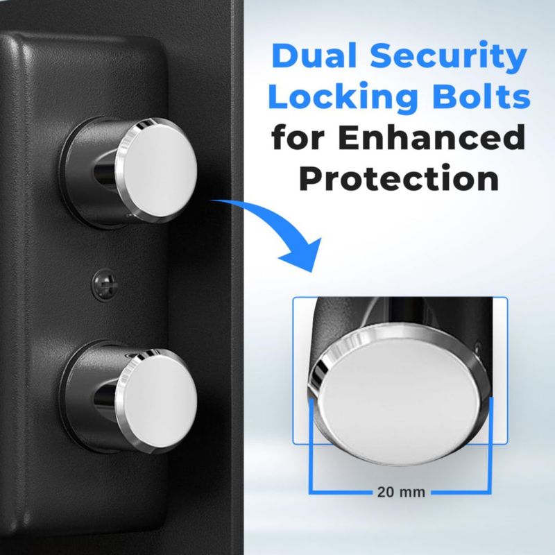 Cofre electrónico con huella dactilar SereneLife SAFE 98 × 138 × 98 cm