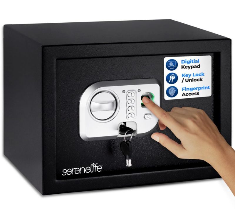 Cofre electrónico con huella dactilar SereneLife SAFE 98 × 138 × 98 cm