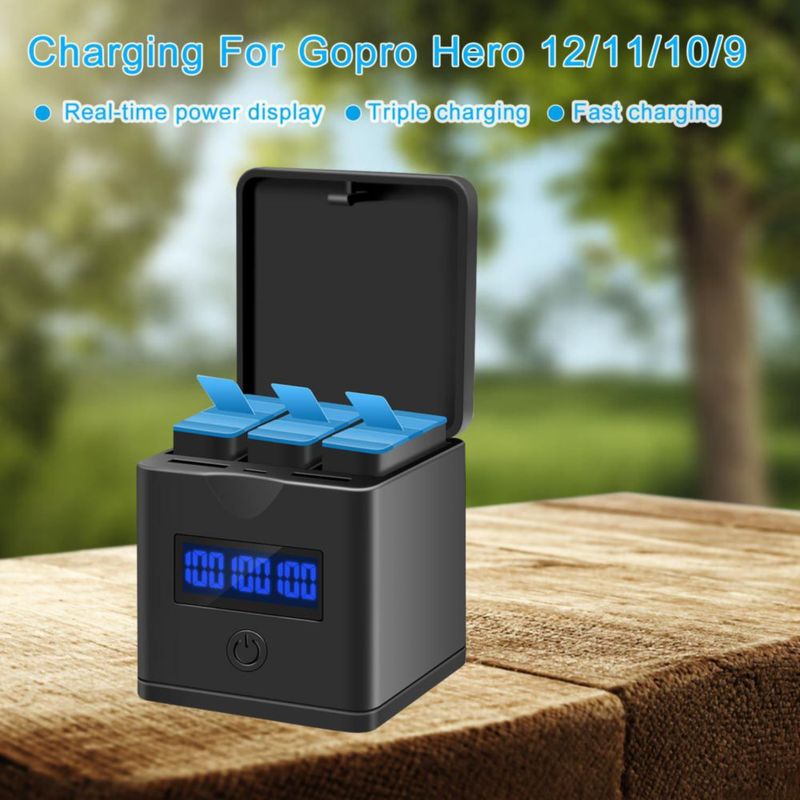 Cargador de Baterías Suptig de 3 Canales para GoPro 8/7/6/5