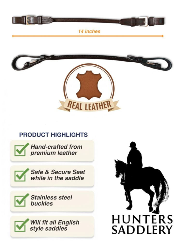 Correa de Agarre Hunters Saddlery 36 cm Cuero Marrón