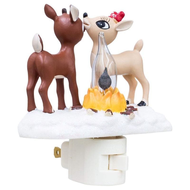 Luz nocturna romana de 13 cm con llama parpadeante (enchufe)