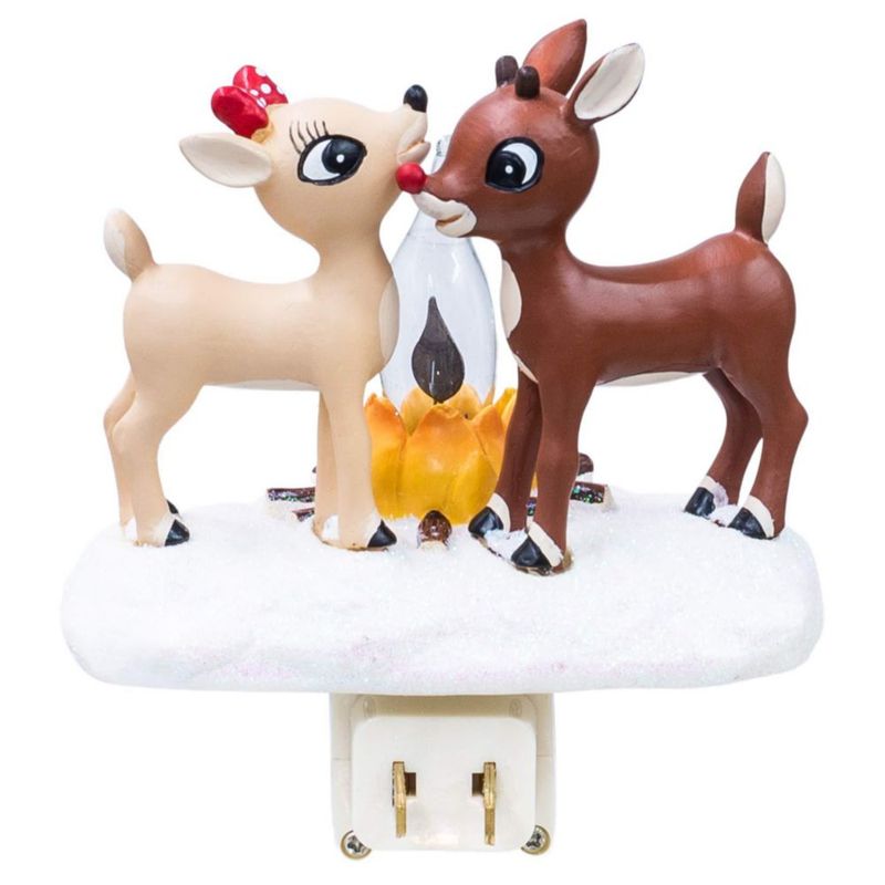 Luz nocturna romana de 13 cm con llama parpadeante (enchufe)