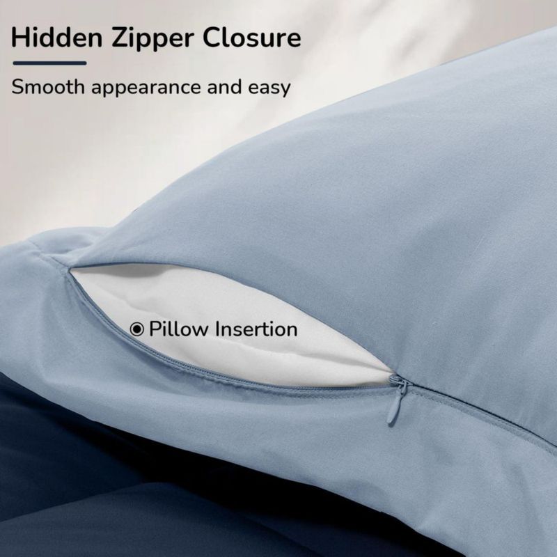 Juego de edredón twin downluxe azul/zafiro de 2 piezas