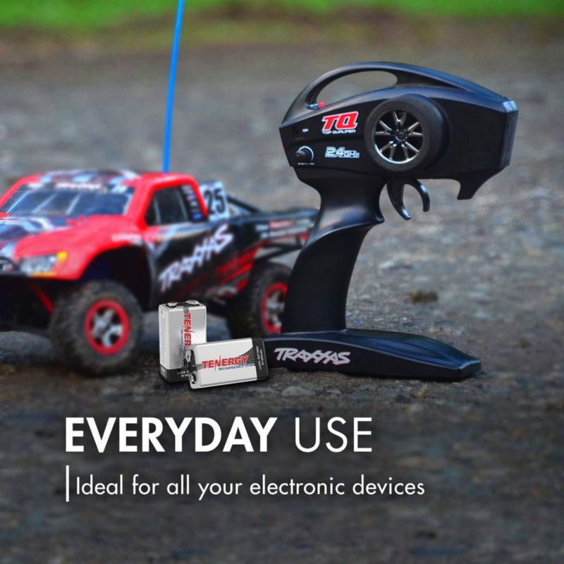 Paquete de 4 baterías Tenergy 9 V 600 mAh recargables de ion de litio