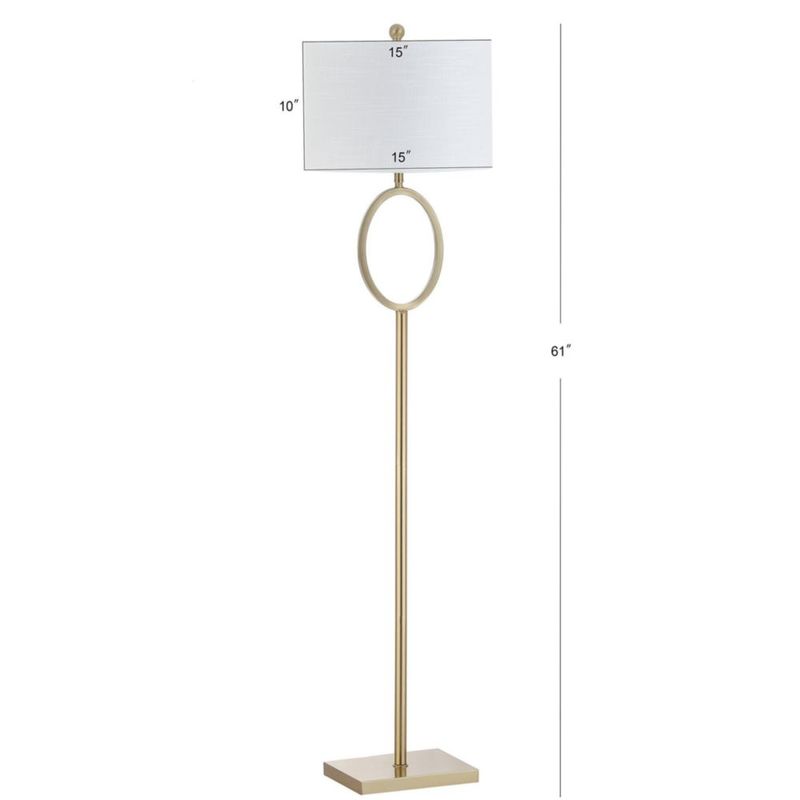Lámpara de pie JONATHAN Y 150 cm LED con aro de latón dorado