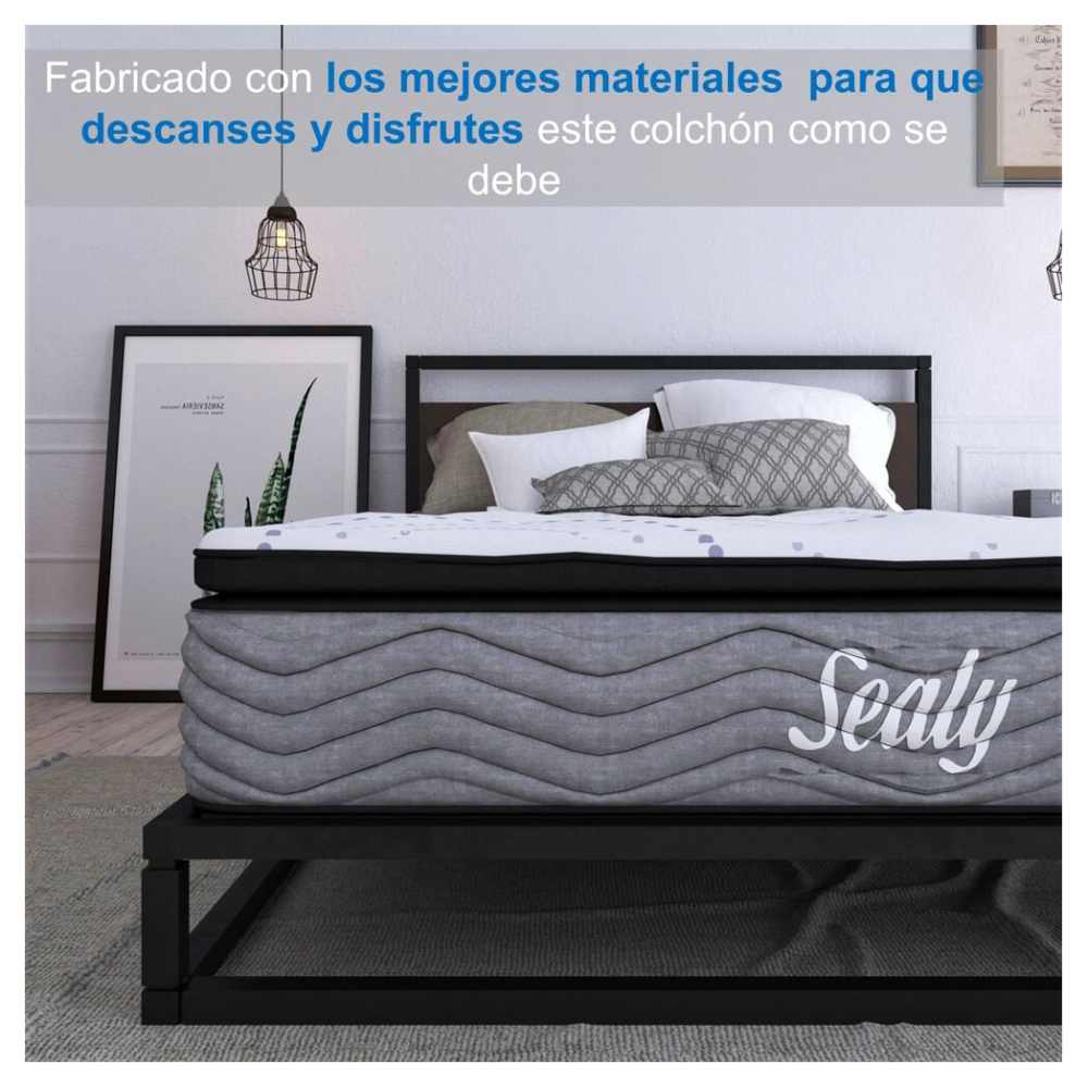 Colchón Sealy Ortopédico Revolution King Size + 2 almohadas Elektra