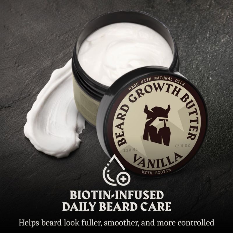 Manteca para Barba Striking Viking 110 ml Vainilla con Biotina