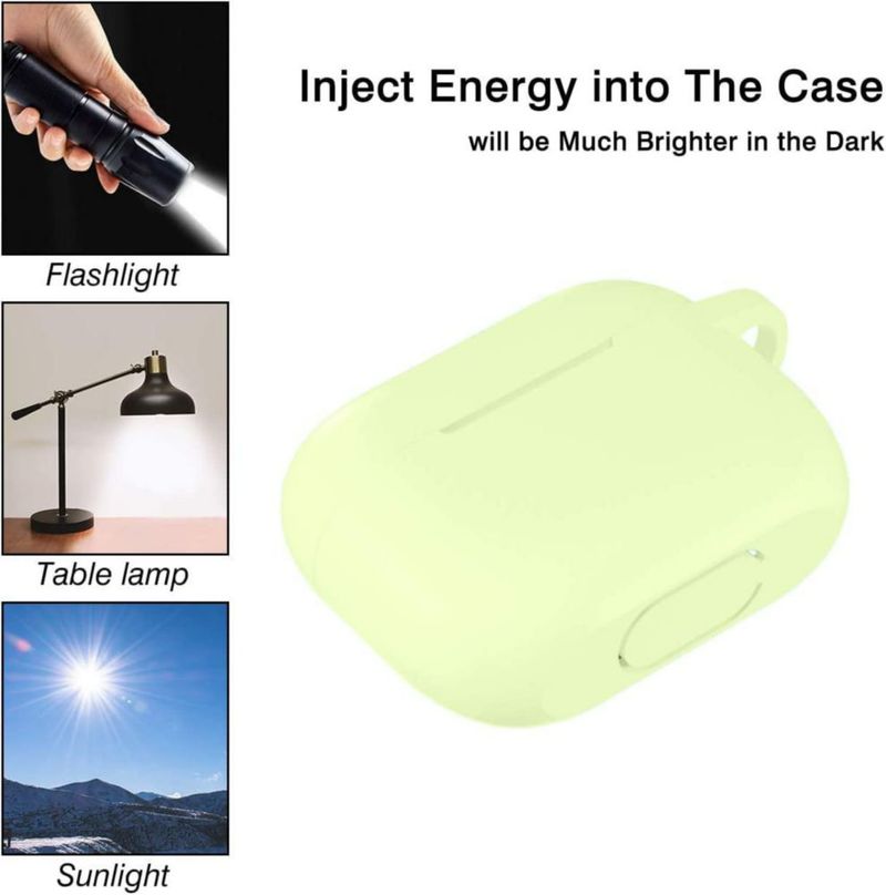 Funda Lerobo Nightglow Green para AirPods Pro con Mosquetón