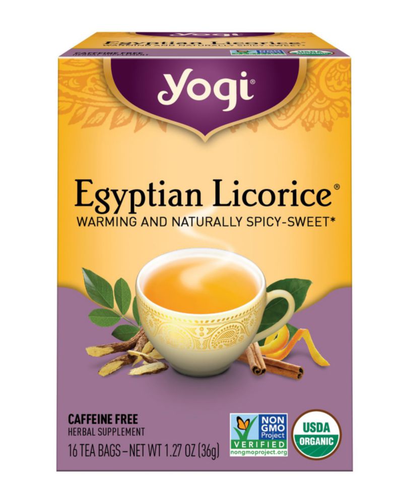 Té Yogi Regaliz Egipcio Orgánico Sin Cafeína 16 Bolsitas
