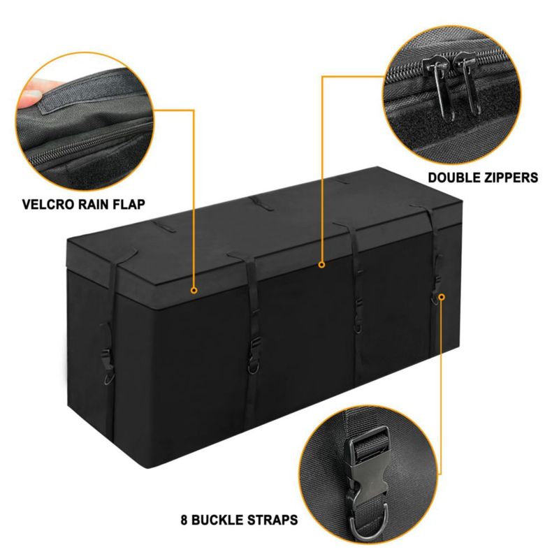 Bolsa de carga para enganche MDSTOP 12.5 pies cúbicos impermeable negra