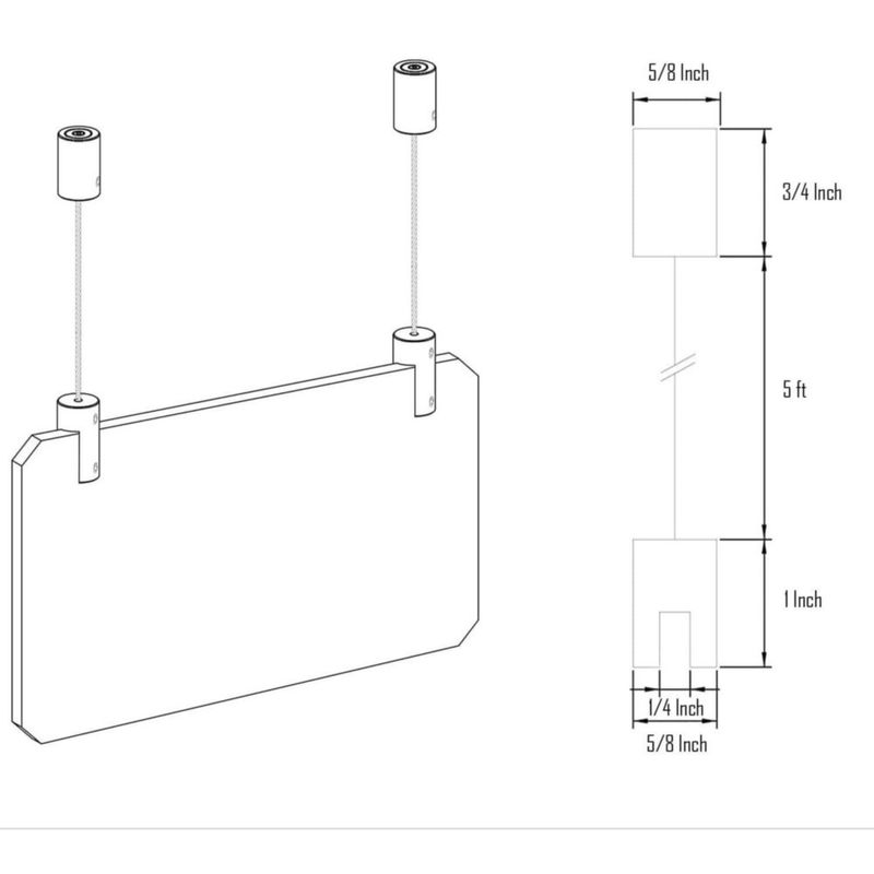 Colgador de Cuadros TUBYIC 150 cm Cuerda de Alambre de Aluminio