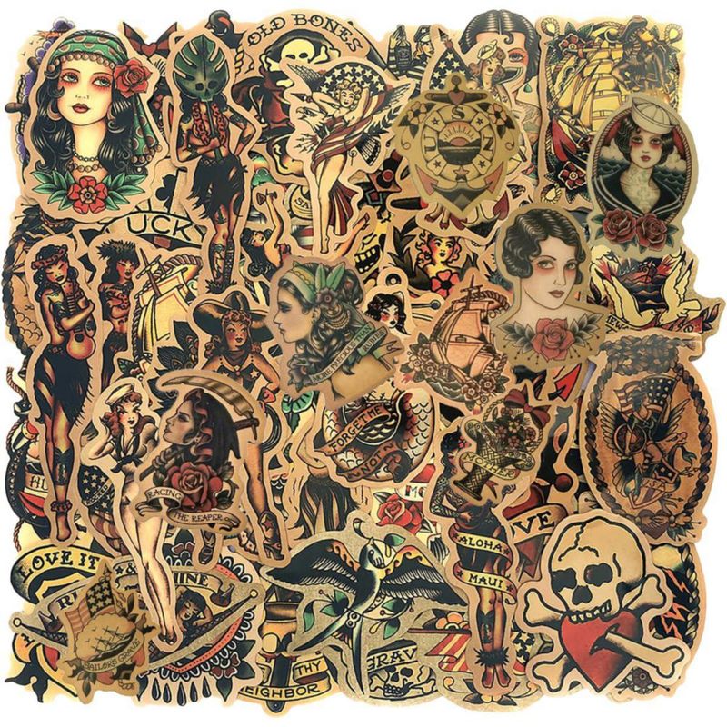 Paquete de 100 pegatinas impermeables de vinilo SaSpoloi