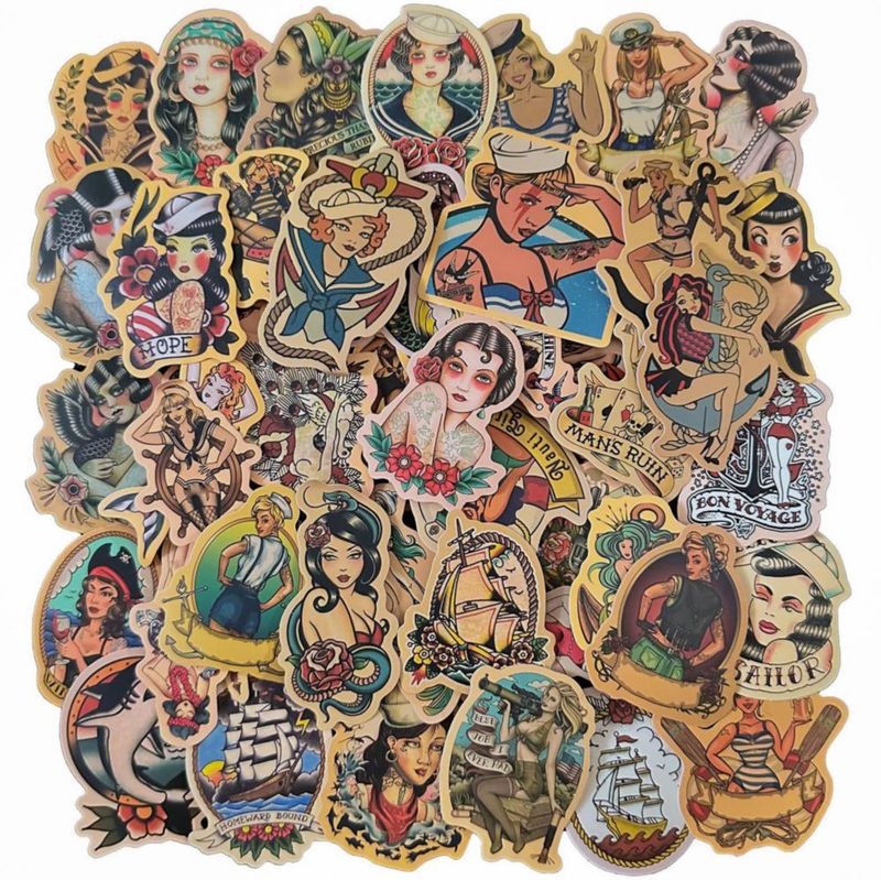 Paquete de 100 pegatinas impermeables de vinilo SaSpoloi