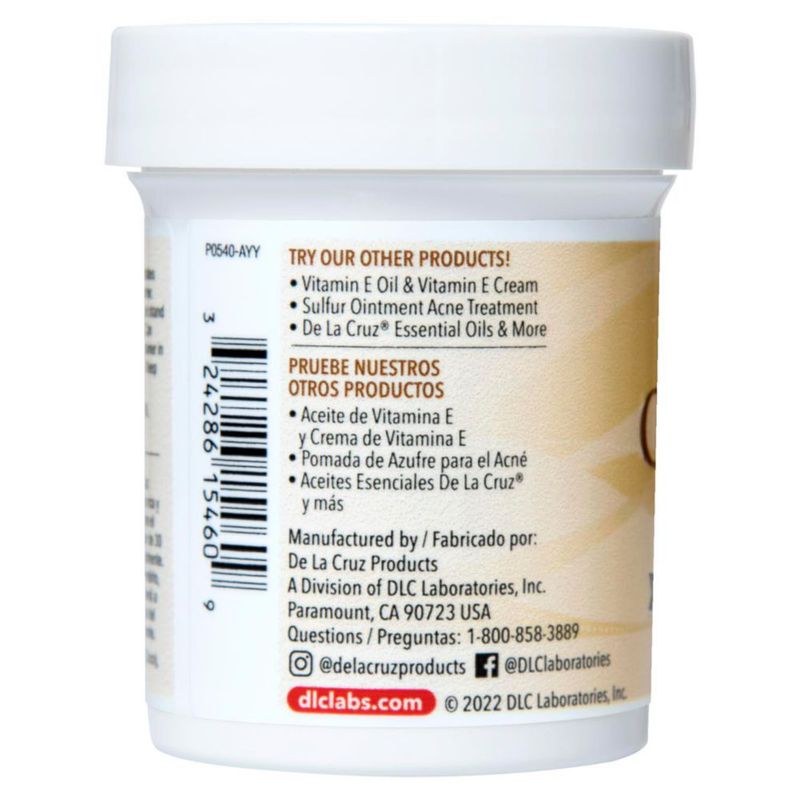 Aceite de coco De La Cruz - Aceite de coco prensado en frío para piel y cabello - Hidratante natural para piel y cabello - 2.2 oz (6 frascos)