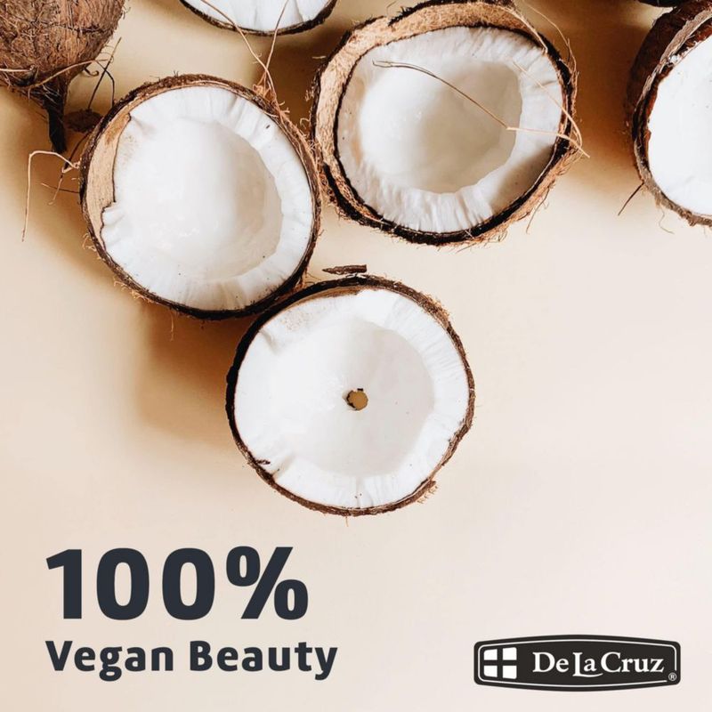Aceite de coco De La Cruz - Aceite de coco prensado en frío para piel y cabello - Hidratante natural para piel y cabello - 2.2 oz (6 frascos)