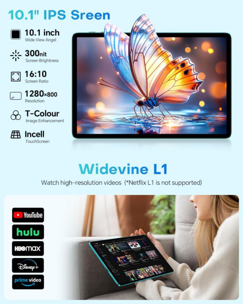 Tablet TECLAST 10.1" Android 2 en 1 + Paquete