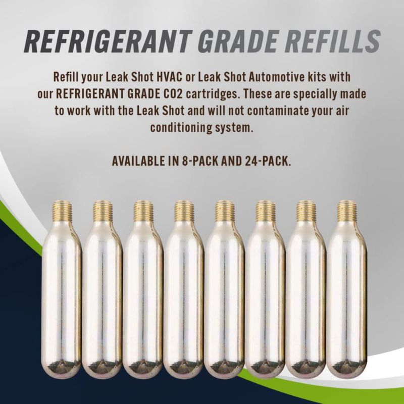 Cartuchos de CO2 Leak Saver 24 unidades – Grado refrigerante