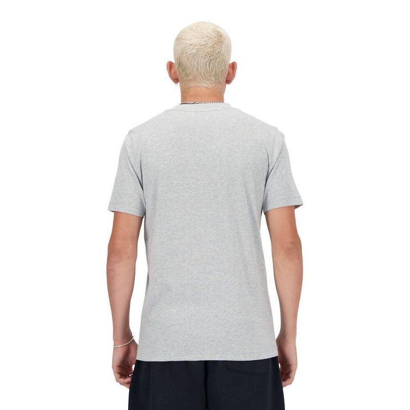Camiseta New Balance Extra Grande Gris Atlético con Logo