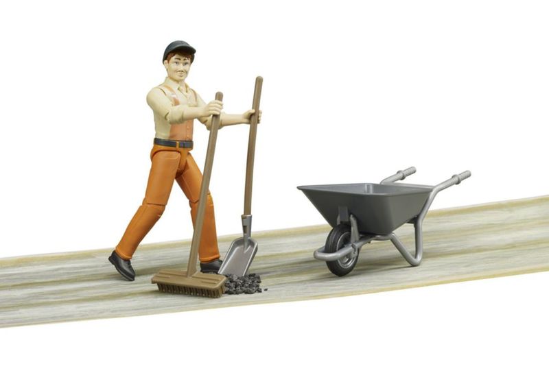 Conjunto de figura de juguete Bruder Trabajador Municipal 11 cm
