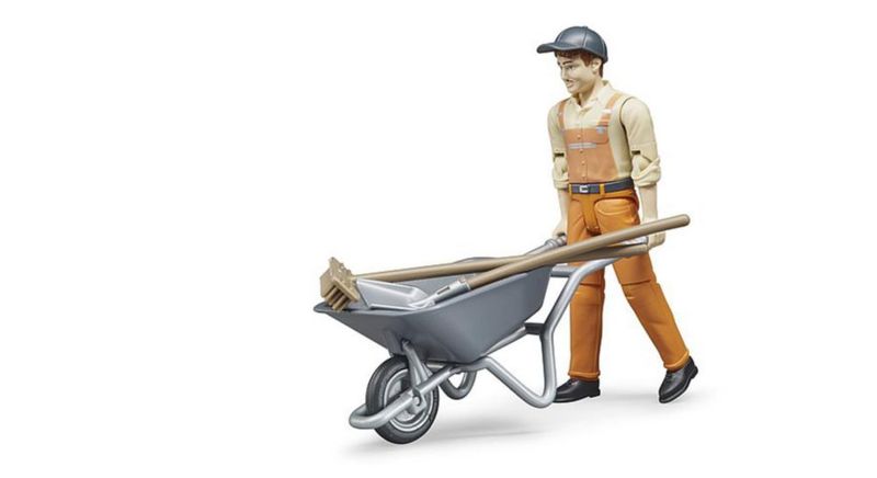 Conjunto de figura de juguete Bruder Trabajador Municipal 11 cm
